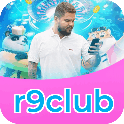 Interface do aplicativo r9club mostrando jogos disponíveis no iOS e Android